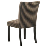 Dermott Upholstered Parson Dining Side Chair Chocolate (Set of 2) | Brown | Chocolate | 106512CH