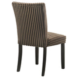 Dermott Upholstered Parson Dining Side Chair Chocolate (Set of 2) | Brown | Chocolate | 106512CH