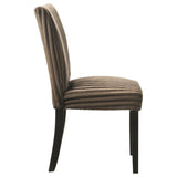 Dermott Upholstered Parson Dining Side Chair Chocolate (Set of 2) | Brown | Chocolate | 106512CH
