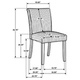 Dermott Upholstered Parson Dining Side Chair Chocolate (Set of 2) | Brown | Chocolate | 106512CH