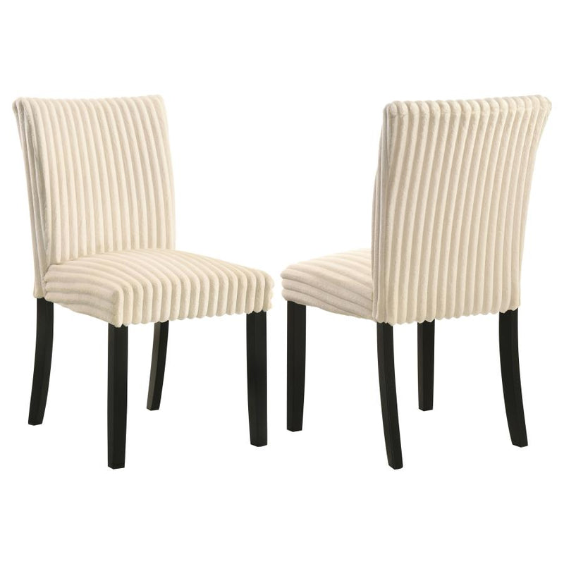 Dermott Upholstered Parson Dining Side Chair Black (Set of 2)