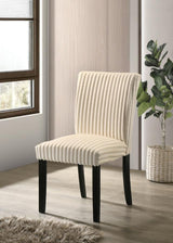 Dermott Upholstered Parson Dining Side Chair Cream (Set of 2) | Beige | Cream | 106512CRM