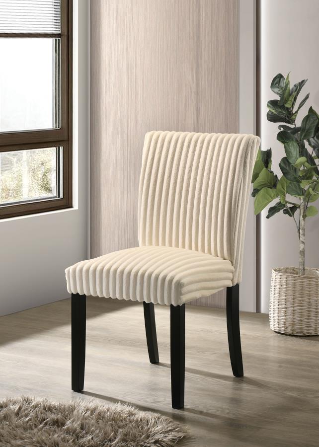 Dermott Upholstered Parson Dining Side Chair Black (Set of 2)