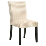 Dermott Upholstered Parson Dining Side Chair Cream (Set of 2) | Ivory | Cream | 106512CRM