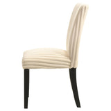 Dermott Upholstered Parson Dining Side Chair Cream (Set of 2) | Beige | Cream | 106512CRM
