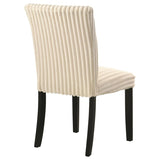 Dermott Upholstered Parson Dining Side Chair Cream (Set of 2) | Beige | Cream | 106512CRM
