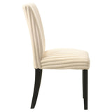 Dermott Upholstered Parson Dining Side Chair Cream (Set of 2) | Beige | Cream | 106512CRM