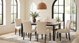 Dermott Upholstered Parson Dining Side Chair Cream (Set of 2) | Beige | Cream | 106512CRM