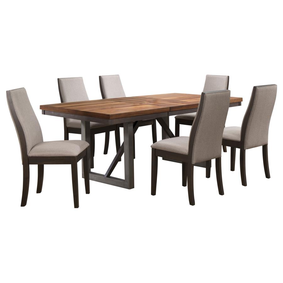 Spring Creek 7-piece Rectangular Dining Table Set Taupe