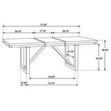Spring Creek 77-inch Extension Dining Table Natural Walnut | Brown | Natural Walnut | 106581