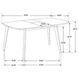 Redbridge 75-inch Extension Leaf Dining Table Natural Walnut | Brown | Natural Walnut | 106591