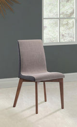 Redbridge Upholstered Dining Side Chair Walnut (Set of 2) | Grey | Natural Walnut | 106592