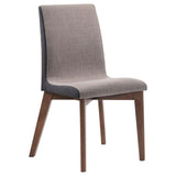 Redbridge Upholstered Dining Side Chair Walnut (Set of 2) | Grey | Natural Walnut | 106592