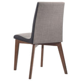 Redbridge Upholstered Dining Side Chair Walnut (Set of 2) | Grey | Natural Walnut | 106592