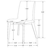 Redbridge Upholstered Dining Side Chair Walnut (Set of 2) | Grey | Natural Walnut | 106592