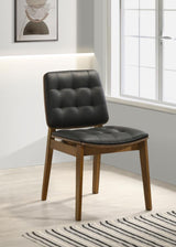 Redbridge Upholstered Dining Side Chair Walnut (Set of 2) | Black | Natural Walnut | 106596