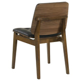 Redbridge Upholstered Dining Side Chair Walnut (Set of 2) | Black | Natural Walnut | 106596