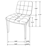 Redbridge Upholstered Dining Side Chair Walnut (Set of 2) | Black | Natural Walnut | 106596