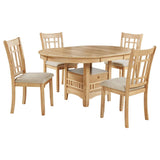 Lavon 5-piece Oval Extension Leaf Dining Set Light Oak | Brown | Light Oak | 106620-S5