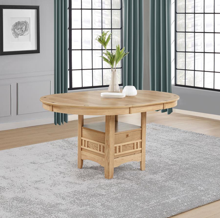 Lavon Oval 60-inch Wood Extension Leaf Dining Table Light Oak | Beige | Light Oak | 106620