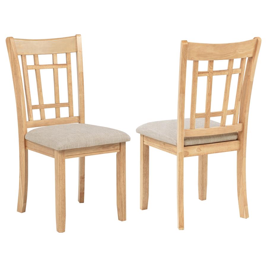 Lavon Wood Dining Side Chair Linen and Light Oak (Set of 2) | Brown | Light Oak | 106622