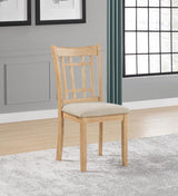 Lavon Wood Dining Side Chair Linen and Light Oak (Set of 2) | Brown | Light Oak | 106622