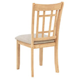 Lavon Wood Dining Side Chair Linen and Light Oak (Set of 2) | Brown | Light Oak | 106622