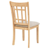 Lavon Wood Dining Side Chair Linen and Light Oak (Set of 2) | Brown | Light Oak | 106622
