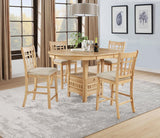 Lavon 5-piece Oval Counter Height Dining Set Light Oak | Beige | Light Oak | 106628-S5