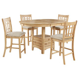 Lavon 5-piece Oval Counter Height Dining Set Light Oak | Brown | Light Oak | 106628-S5