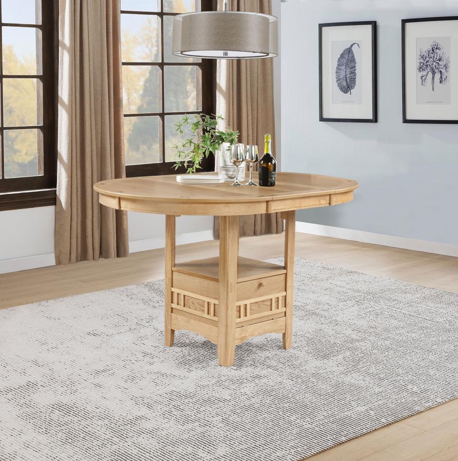 Lavon Oval 60-inch Counter Height Extension Dining Table Light Oak | King | Beige | Light Oak | 106628