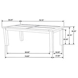 Coleman Rectangular 79-inch Dining Table Rustic Golden Brown | Brown | Rustic Golden Brown | 107041