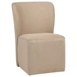 Jaelynn Upholstered Parsons Dining Side Chair Tan (Set of 2) | Full | Brown | Tan | 107052TAN