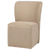 Jaelynn Upholstered Parsons Dining Side Chair Tan (Set of 2) | Full | Brown | Tan | 107052TAN