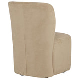 Jaelynn Upholstered Parsons Dining Side Chair Tan (Set of 2) | Full | Brown | Tan | 107052TAN