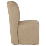 Jaelynn Upholstered Parsons Dining Side Chair Tan (Set of 2) | Full | Brown | Tan | 107052TAN