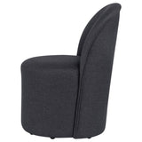 Aubrey Upholstered Barrel Dining Side Chair Charcoal (Set of 2) | Full | Grey | Charcoal | 107062CHAR