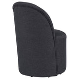 Aubrey Upholstered Barrel Dining Side Chair Charcoal (Set of 2) | Full | Grey | Charcoal | 107062CHAR
