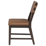 Tegan Faux Leather Upholstered Dining Side Chair Cognac (Set of 2) | Brown | Coffee Bean / Cognac | 107072