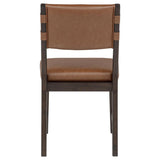 Tegan Faux Leather Upholstered Dining Side Chair Cognac (Set of 2) | Brown | Coffee Bean / Cognac | 107072