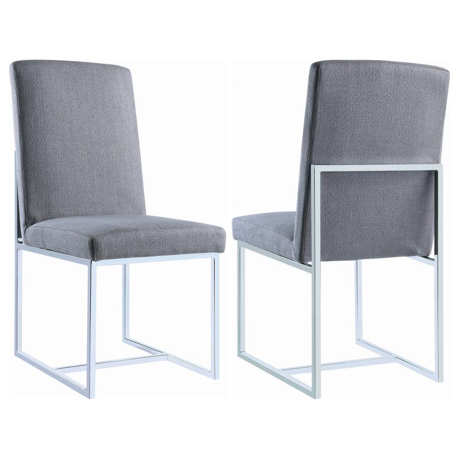 Mackinnon Upholstered Dining Side Chair Grey (Set of 2) | Grey | 107143