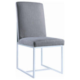 Mackinnon Upholstered Dining Side Chair Grey (Set of 2) | Grey | 107143