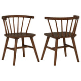 Jeffries Windsor Wood Dining Side Chair Walnut (Set of 2) | Brown | Walnut | 107202WAL