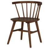 Jeffries Windsor Wood Dining Side Chair Walnut (Set of 2) | Brown | Walnut | 107202WAL