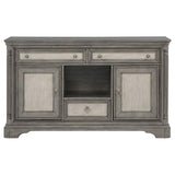 Cresswell 2-door 3-drawer Wine Storage Buffet Weathered Taupe | Grey | Weathered Taupe / Weathered Tan | 107455B