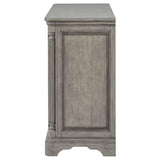 Cresswell 2-door 3-drawer Wine Storage Buffet Weathered Taupe | Grey | Weathered Taupe / Weathered Tan | 107455B