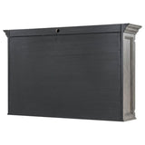 Cresswell 2-tier Touch Light Hutch Display Cabinet Weathered Taupe | Grey | Weathered Taupe / Weathered Tan | 107455H