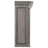 Cresswell 2-tier Touch Light Hutch Display Cabinet Weathered Taupe | Grey | Weathered Taupe / Weathered Tan | 107455H