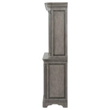 Cresswell 2-door 3-drawer Buffet and Hutch Weathered Taupe | Full | Grey | Weathered Taupe / Weathered Tan | 107455