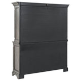 Cresswell 2-door 3-drawer Buffet and Hutch Weathered Taupe | Full | Grey | Weathered Taupe / Weathered Tan | 107455